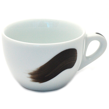 35192 Чашка cappuccino 180 мл Black stroke A 'Verona Millecolori Hand Painted Brush stroke A with ha