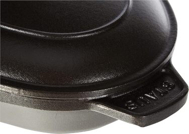 Чавунна жаровня овальна 23 см, чорна STAUB