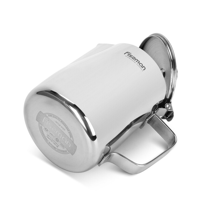 Молочник 600 мл з кришкою Fissman нержавіюча сталь (5249)