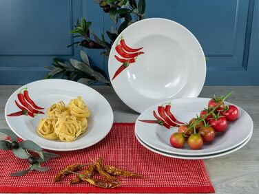 Набір посуду серії CreaTable, 23436, 4 предмети (тарілка для пасти, чилі)
