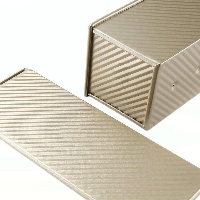 Форма для випікання тостового хліба 1000 г з кришкою, 32 x 12 x 11 см, золотистий Biluer