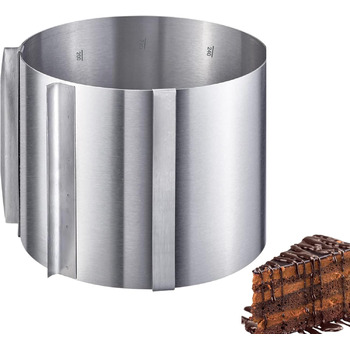 Кольцо для торта Westmark, очень высокое, Ø 16 30 см переменное, нержавеющая сталь, серебристый, 31312260 (одинарное, высота кольца 15 см)