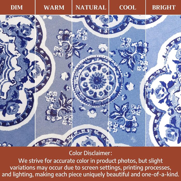 Бавовняні килимки для серветок, набір з 4 шт. , декоративні килимки для серветок, пасхальні килимки, що миються, для свят, вечерь, весни, літа (33 см x 48 см) (014 - Melodie Bleue), 39Hermine 100