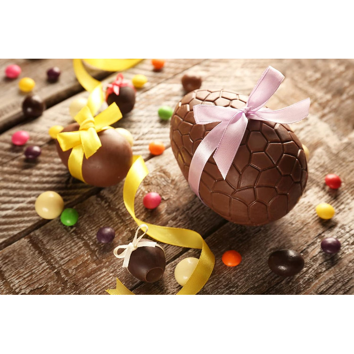 Елементна форма для виготовлення шоколадних пасхальних яєць з формою для випічки у формі пасхального зайчика, форма для пасхального 3D динозаврового яйця у формі страусиного яйця, форма для пасхального шоколадного яйця, ливарна форма, інструмент для випіч