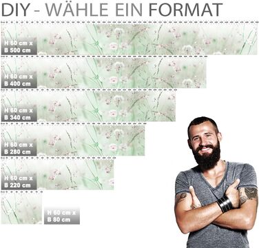 Кухонный фартук самоклеящийся 400 х 60 см StickerProfis