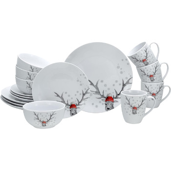 Набор посуды на 4 персоны, 16 предметов, Luna Deer Creatable