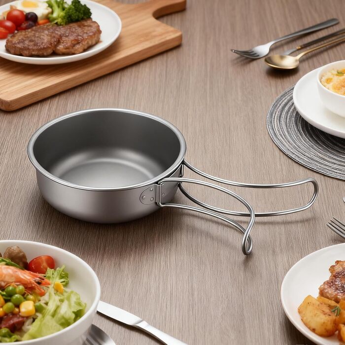 Туристическая посуда из титана с антипригарным покрытием 400 мл Generisch