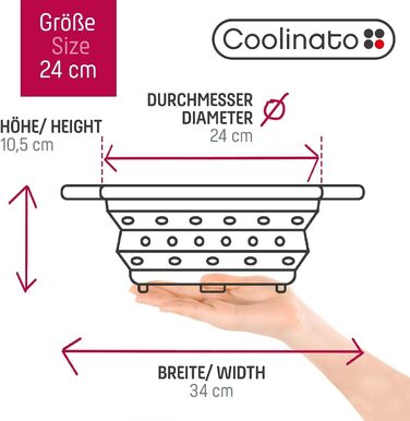 Складаний силіконовий друшляк Сітчасте силіконове сито для пасти, овочів та фруктів Можна мити в посудомийній машині, не містить бісфенолу А та термостійке до 230C Компактний складний друшляк для зливу води (сірий, 20 та 24 см)