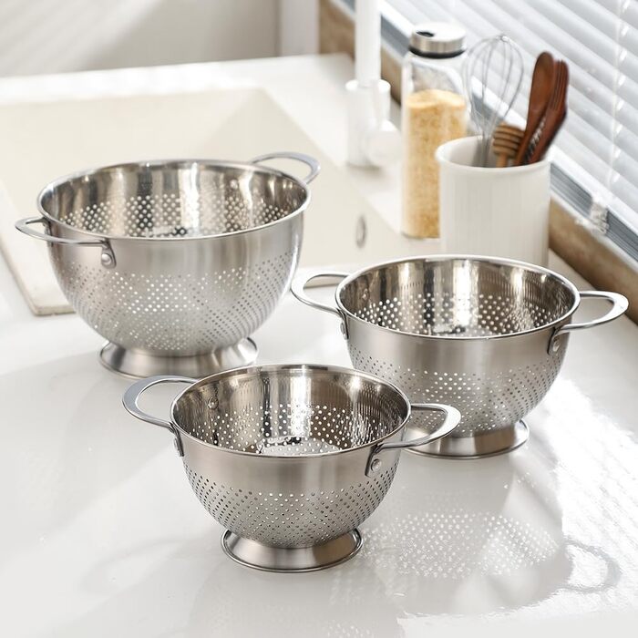 Набір з 3 кухонних друшляків із нержавіючої сталі XIAOMIANYANG