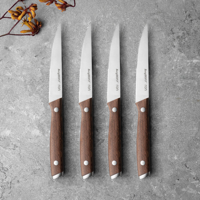 Набір ножів для стейка з деревяною ручкою, 4 предмета, Ron Berghoff