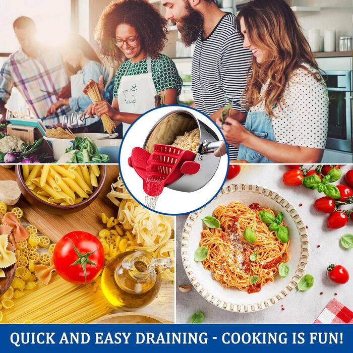 Силиконовые дуршлаги с зажимом 2 шт KATLKIU