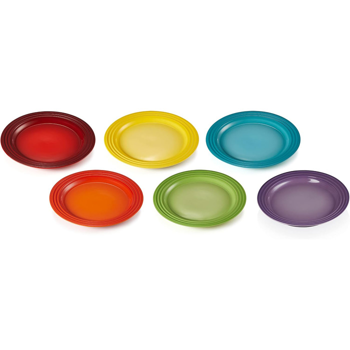 Набір тарілок для сніданку 22 см, різнокольоровий Le Creuset