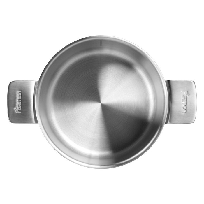 Каструля Fissman PREMIUM ONE 20x11 см / 3,1 л зі скляною кришкою нержавіюча сталь (15091)