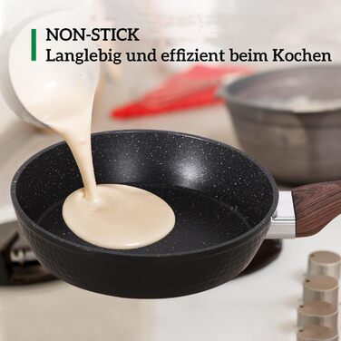 Набір кухонного посуду, 17 предметів, чорний Kitchen Academy