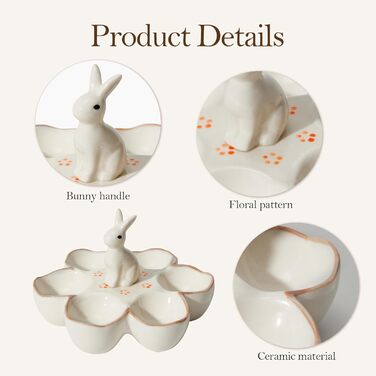 Керамічних підставка для яєць у формі великоднього зайчика DN DECONATION