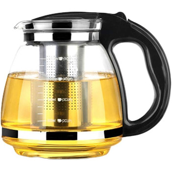 Чайник заварювальний скляний 2 л з фільтром для чаю Vialex