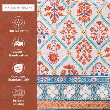 Бавовняні килимки для серветок, набір з 4 шт. , декоративні килимки для серветок, пасхальні килимки, що миються, для свят, вечерь, весни, літа (33 см x 48 см) (07 - Новели), 39Hermine 100