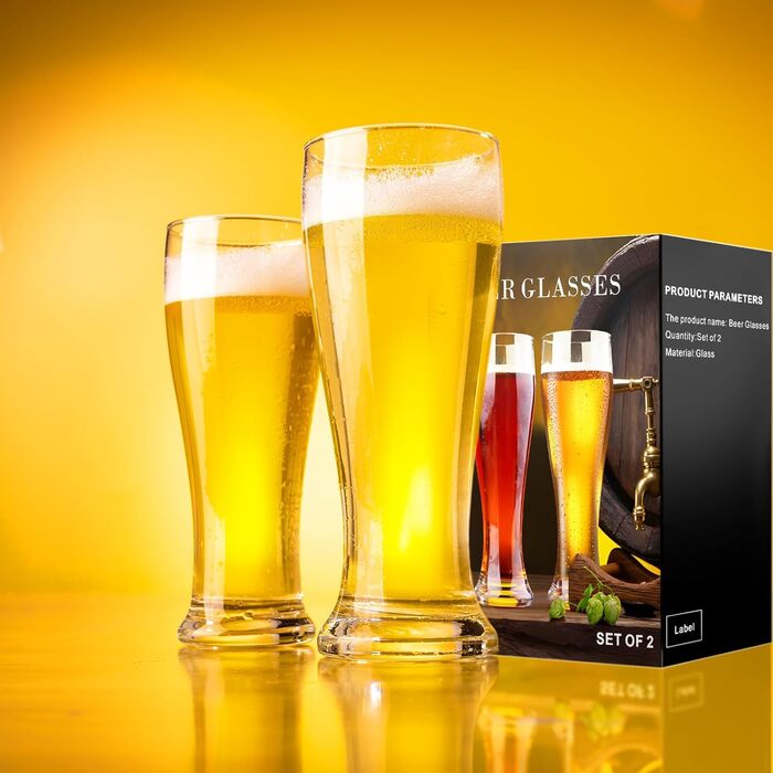 Набір з 2 пивних келихів 420 мл ParaCity