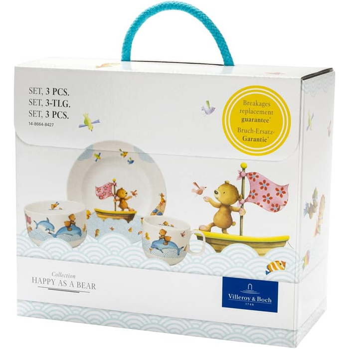 Набір дитячого посуду, 3 предмета в подарунковій упаковці Happy as a Bear Villeroy & Boch