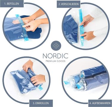 Вакуумні пакети 10 пакетів 35 x 50/40 x 60/50 x 70 см NORDIC