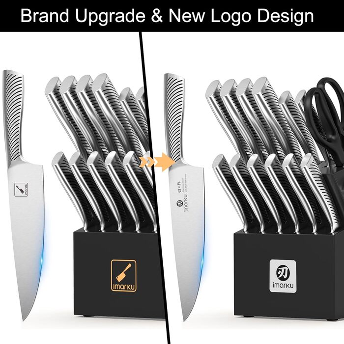 Набір ножів 14 предметів у деревяному блоці imarku