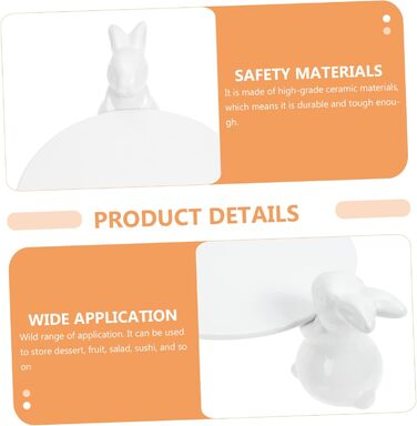 Керамічна тарілка для торта з кроликами 24,5 см VICASKY