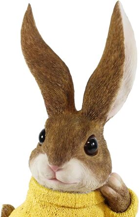 Декоративні фігурки великодніх зайчиків жовтий светр colourliving