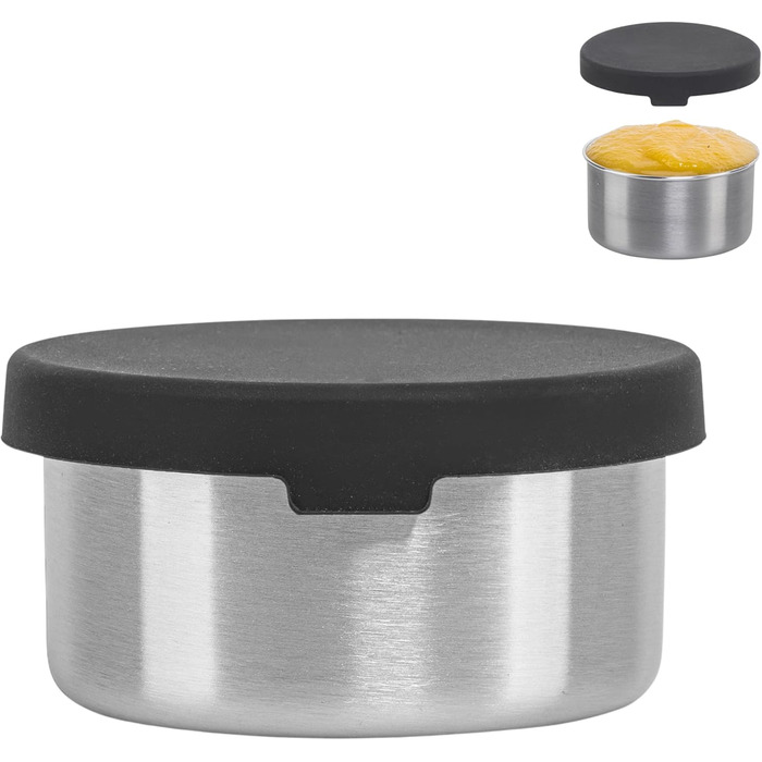Круглий контейнер 150 мл до ланч-боксу, нержавіюча сталь Silberthal