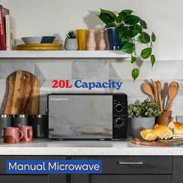 Мікрохвильова піч 20 л, 800 Вт чорний RHM2027B Russell Hobbs