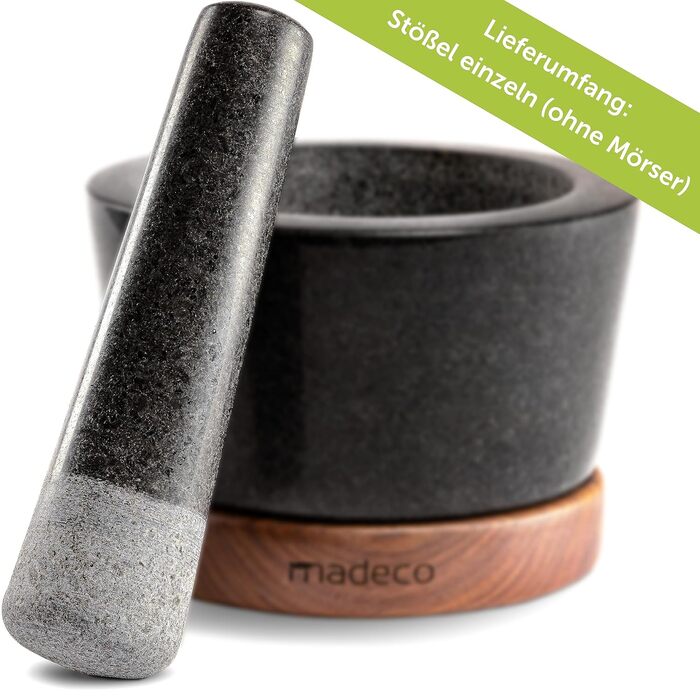 Пестик для ступки гранитный 16 см, черный Madeco