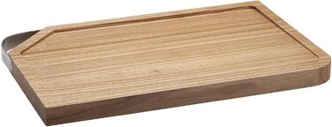 Обробна дошка RSLE Basic Line - 39 x 26 см, високоякісна бамбукова обробна дошка з жолобком для соку та нековзними гумовими ніжками, може використовуватися як дошка для нарізання та подачі, міцна дерев&39яна дошка для кухні (48 Д x 32 Ш см)
