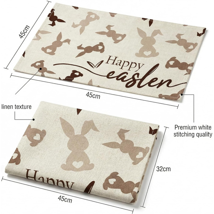 Набір з 4 серветок для столу 32 х 45 см Luzzxfa