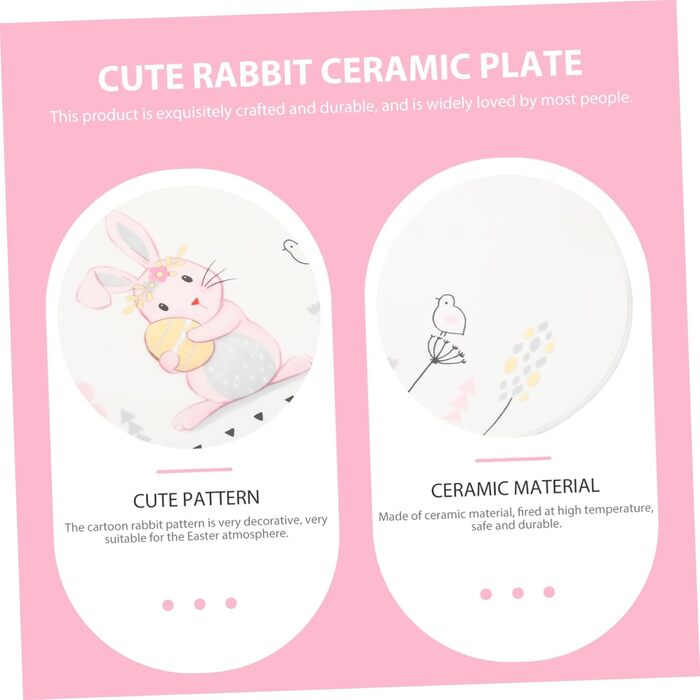 Керамическая тарелка с кроликом 28 см FUNOMOCYA