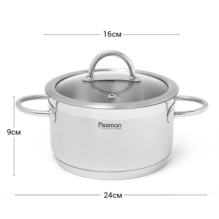Каструля Fissman BENJAMIN 1,8 л з кришкою (5421)