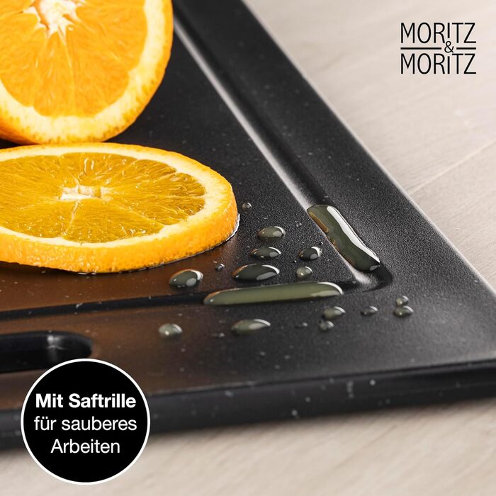 Набір обробних дошок, пластикових 36 x 27,5 см, набір 2 предмети, чорні Moritz & Moritz