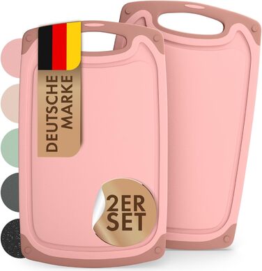 Набор из 2 разделочных досок 40 x 24,5 см, розовый Blumtal