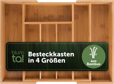 Деревянный лоток для столовых приборов, раздвижной на 5-7 отделений Blumtal