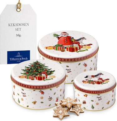Набір з 3 різдвяних банок для печива, білий Winter Collage Villeroy & Boch