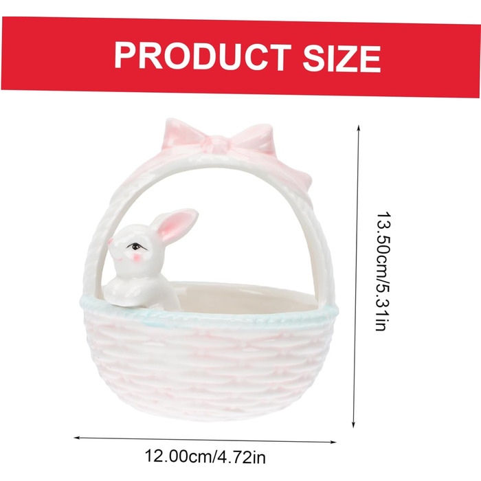 Керамічна декоративна фігурка зайчика до Великодня ABOOFAN