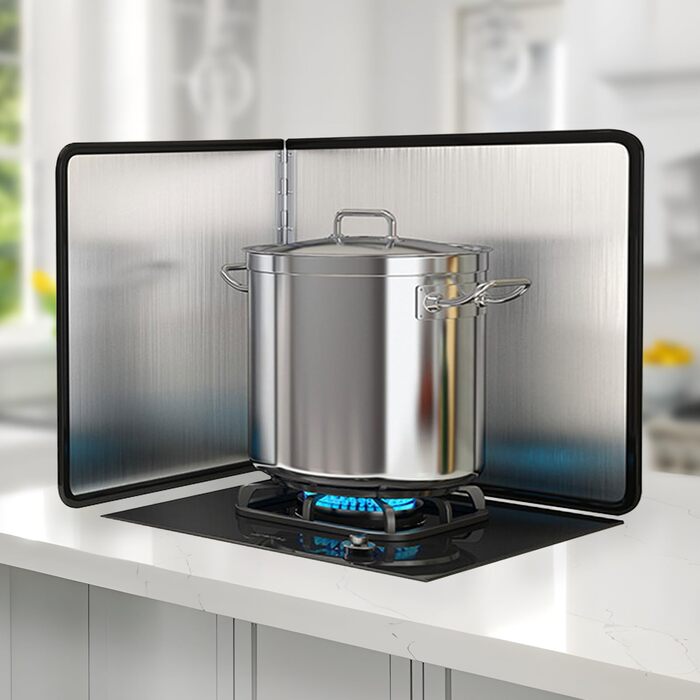 Бризкозахисний екран, портативний бризкозахисний екран, бризкозахисний екран для використання за плитою, для смаження, на плиті, захист від бризкоподібного повітря, для кухні (розмір 45 x 80 x 60 см) (30*30 см)