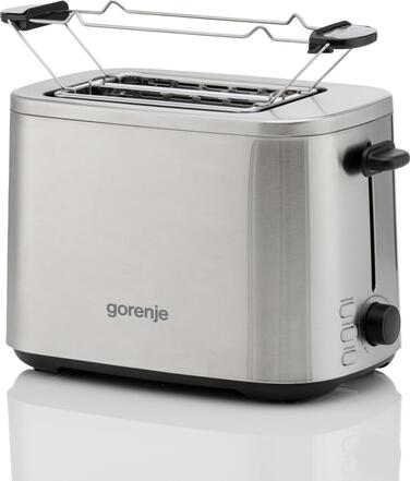 Gorenje Тостер 800Вт, підігрів, розморожування, пластик, сріблястий