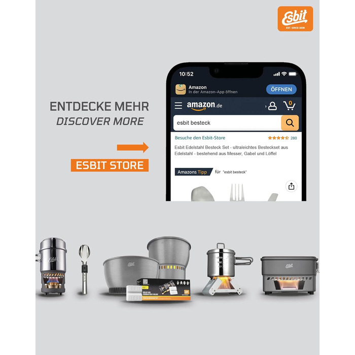 Набор столовых приборов для кемпинга из нержавеющей стали Esbit