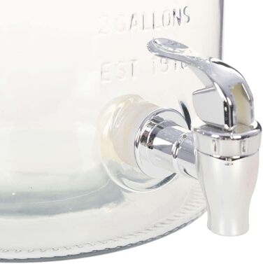 Диспенсер для напитков стеклянный с краном 8 л HaoChrymec