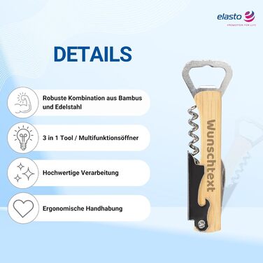 Персоналізований багатофункціональний відкривач 3-в-1 elasto PROMOTION FOR LIFE