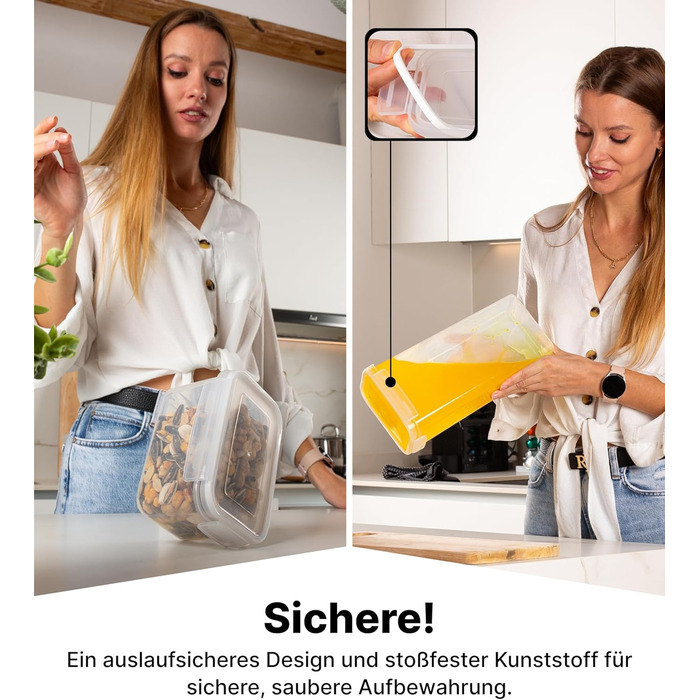 Набор из 24 контейнеров для хранения, прозрачный/белый Deco haus