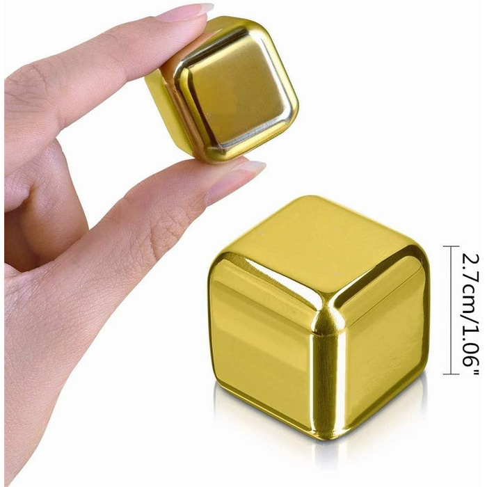 Набір металевих охолоджувальних каменів для віскі Ulalaza