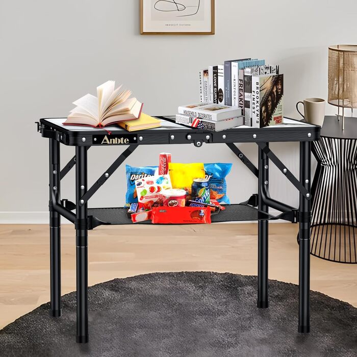 Складной мраморный белый кемпинговый стол Anbte