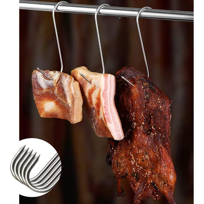 Набор из 20 крючков для мяса 15 см, нержавеющая сталь GYUEE