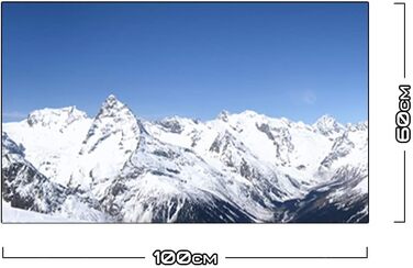 Дизайнерський кухонний фартух з алюмінієвого композиту, кухонний фартух, товщина 3 мм, 60x100 см, (Світлі гори)