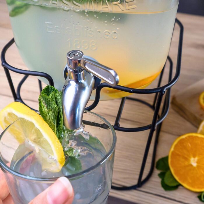 Диспенсер для напитков стеклянный 2 шт 4 л INTIRILIFE